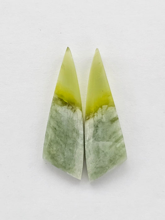 Vesuvianite Cabochon Pair