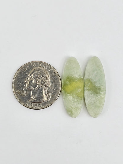 Vesuvianite Cabochon Pair
