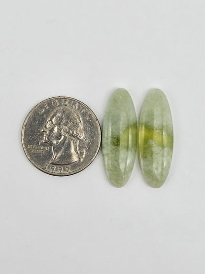 Vesuvianite Cabochon Pair