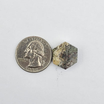 Moss agate cabochon