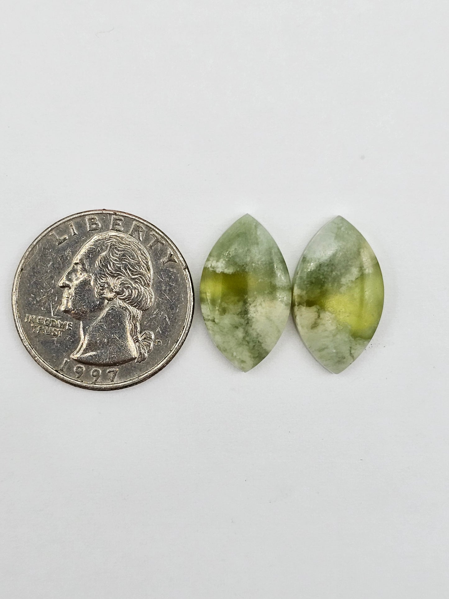 Vesuvianite Cabochon Pair
