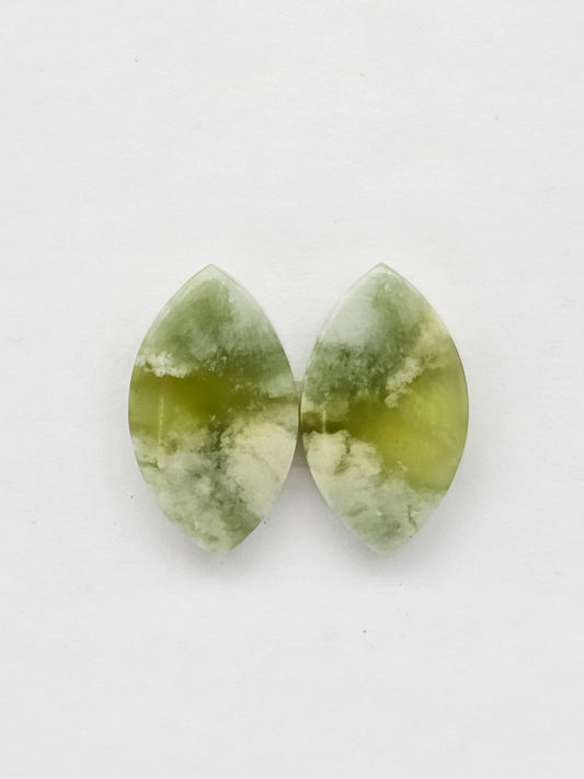 Vesuvianite Cabochon Pair