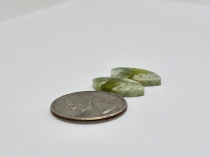 Vesuvianite Cabochon Pair