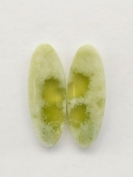 Vesuvianite Cabochon Pair