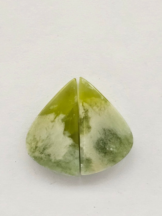 Vesuvianite Cabochon Pair