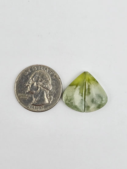 Vesuvianite Cabochon Pair
