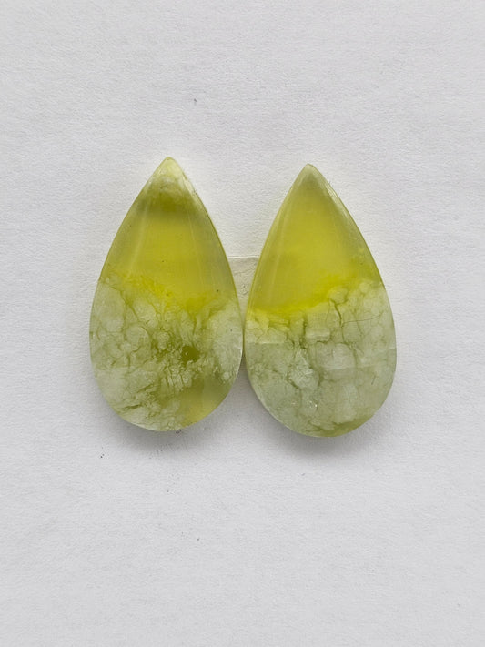 Vesuvianite Cabochon Pair