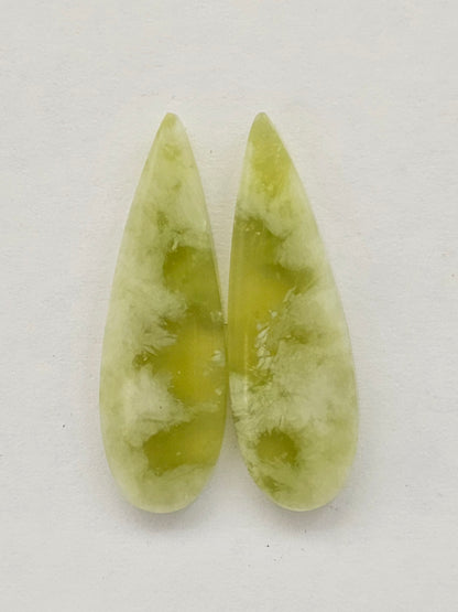 Vesuvianite Cabochon Pair