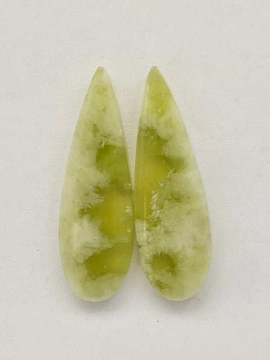 Vesuvianite Cabochon Pair