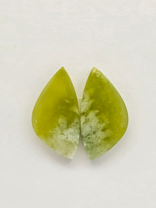 Vesuvianite Cabochon Pair
