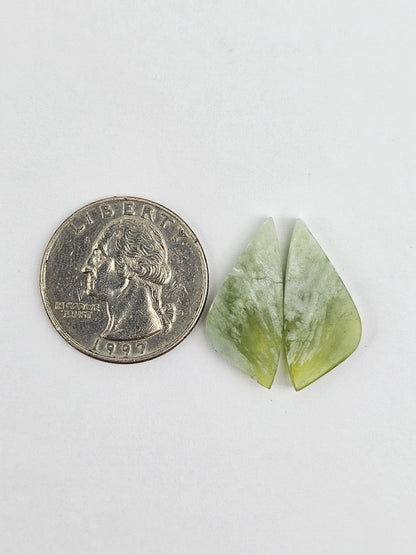 Vesuvianite Cabochon Pair