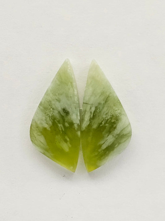 Vesuvianite Cabochon Pair