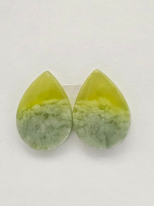 Vesuvianite Cabochon Pair