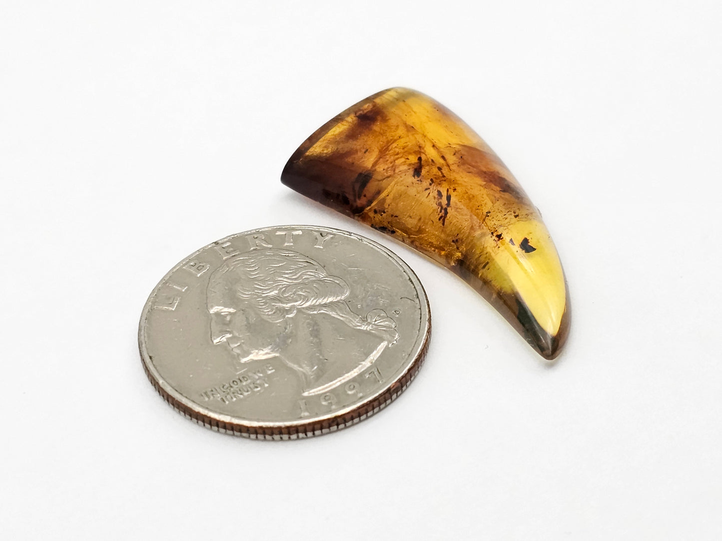 Amber authentic cabochon large