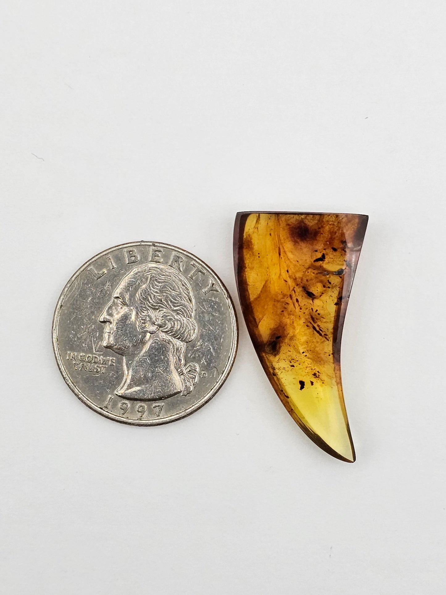 Amber authentic cabochon large