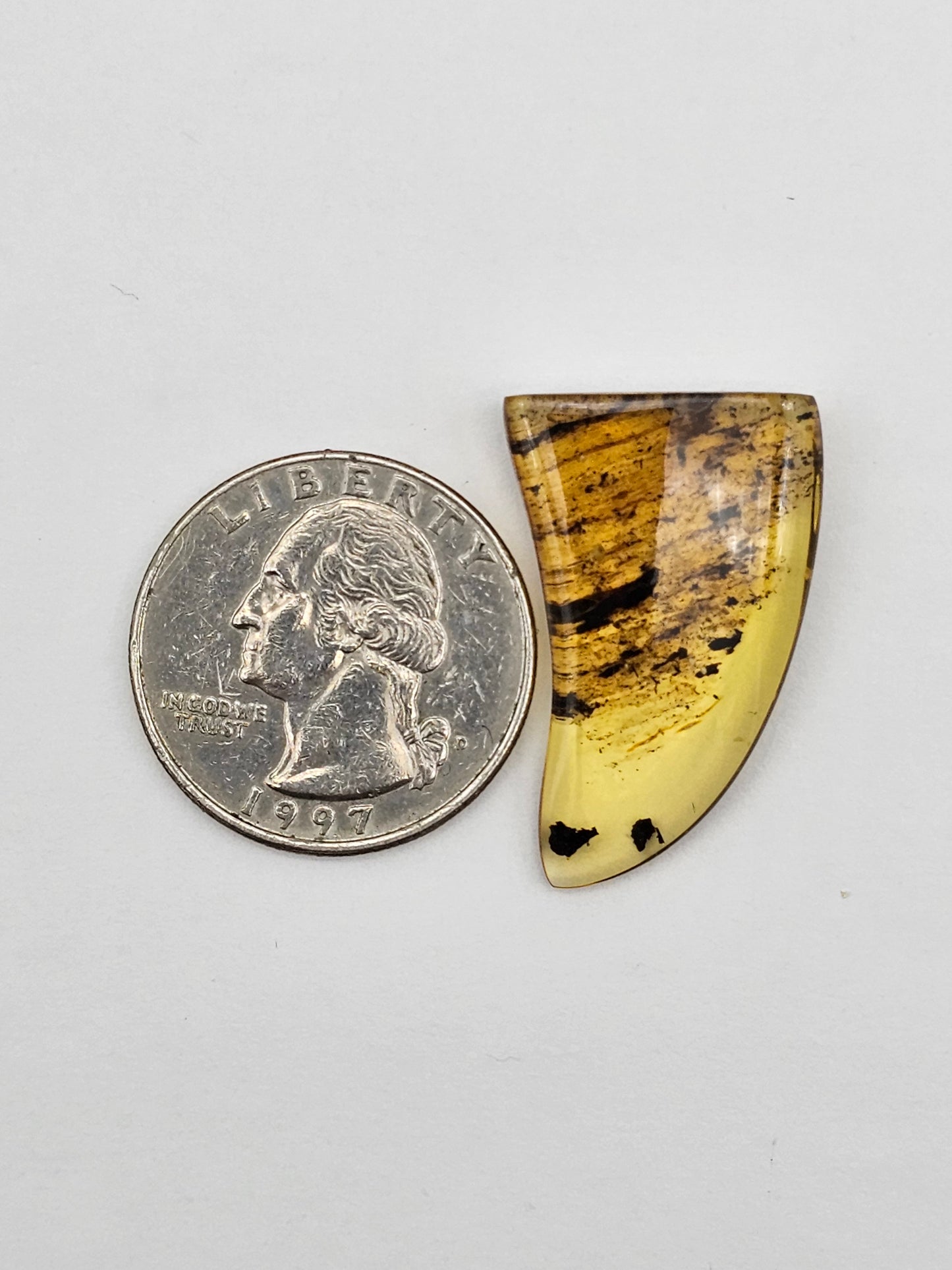 Amber authentic cabochon large