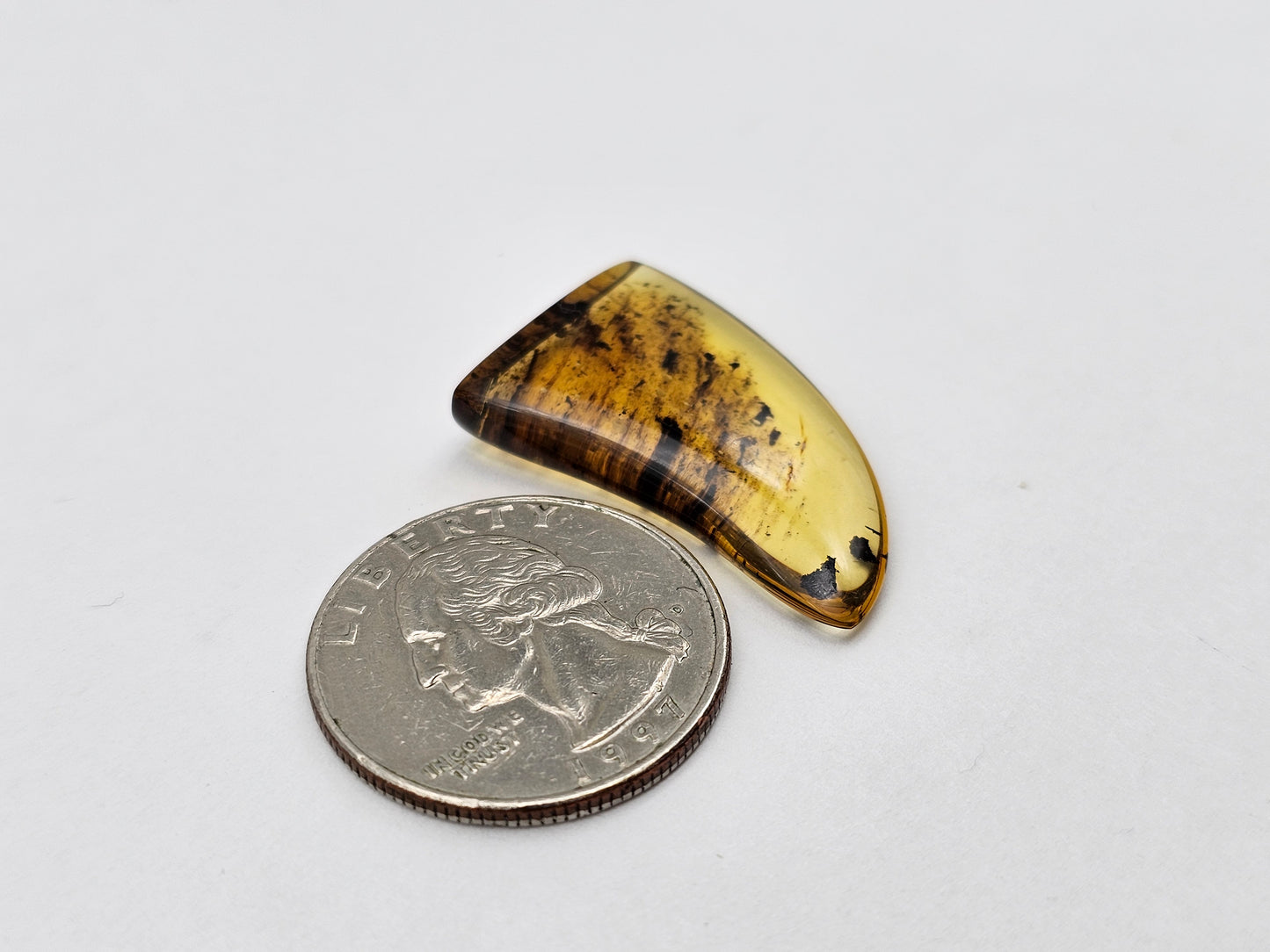 Amber authentic cabochon large