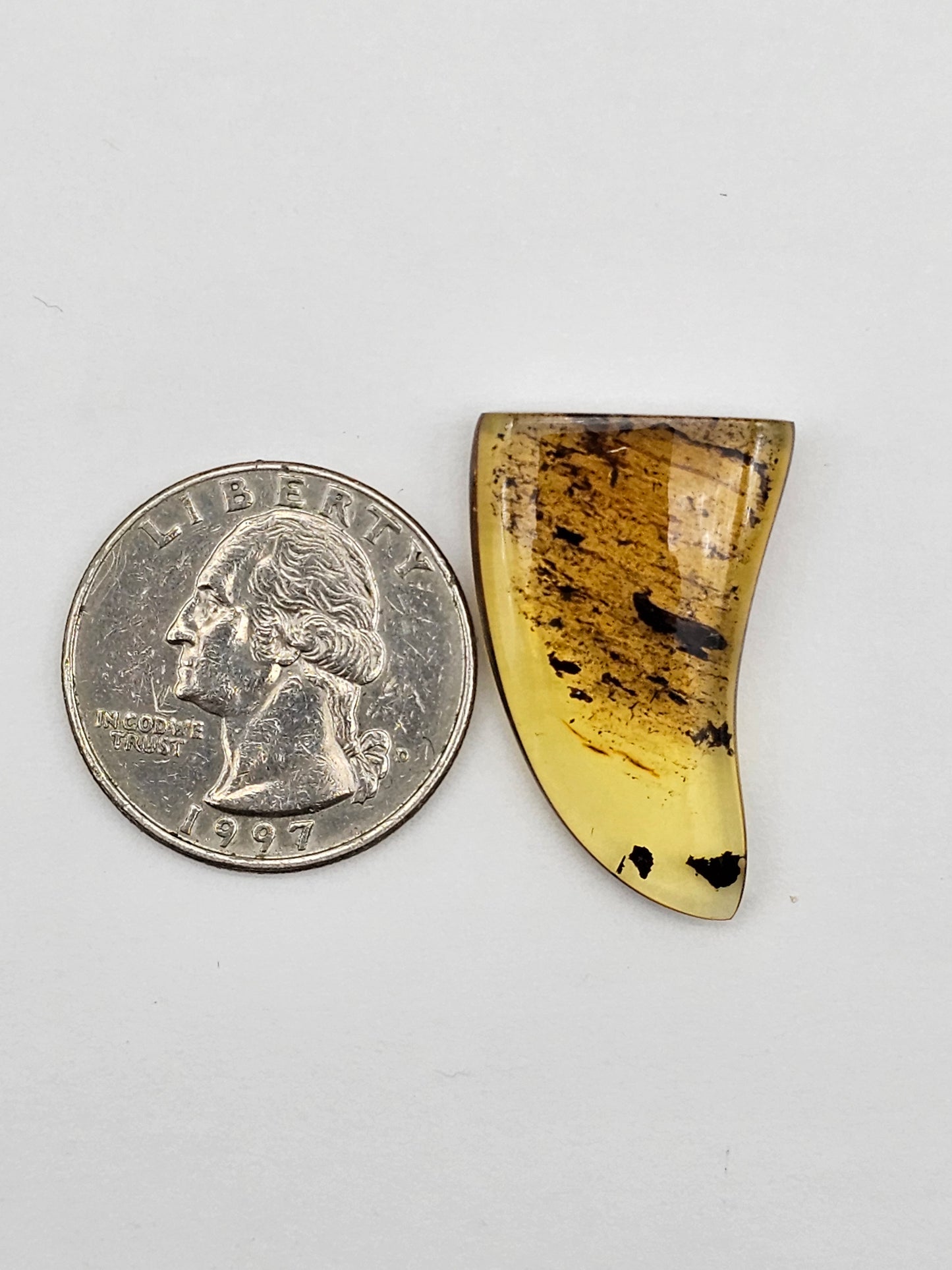 Amber authentic cabochon large
