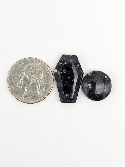 Galaxy obsidian Cabochon Set