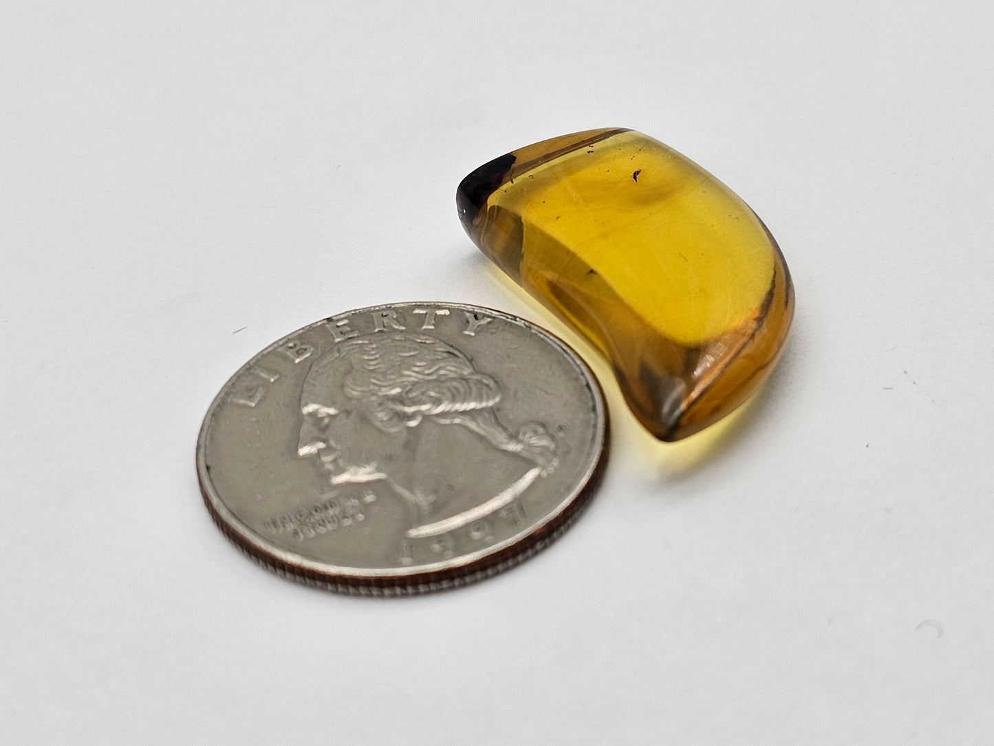 Amber authentic cabochon large