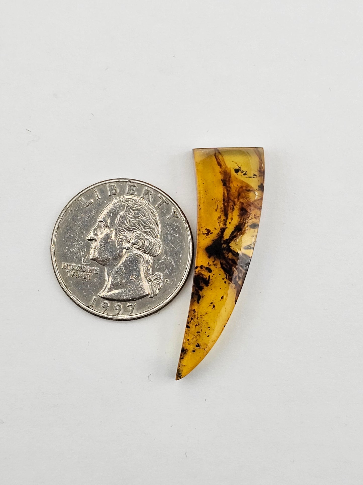 Amber authentic cabochon large