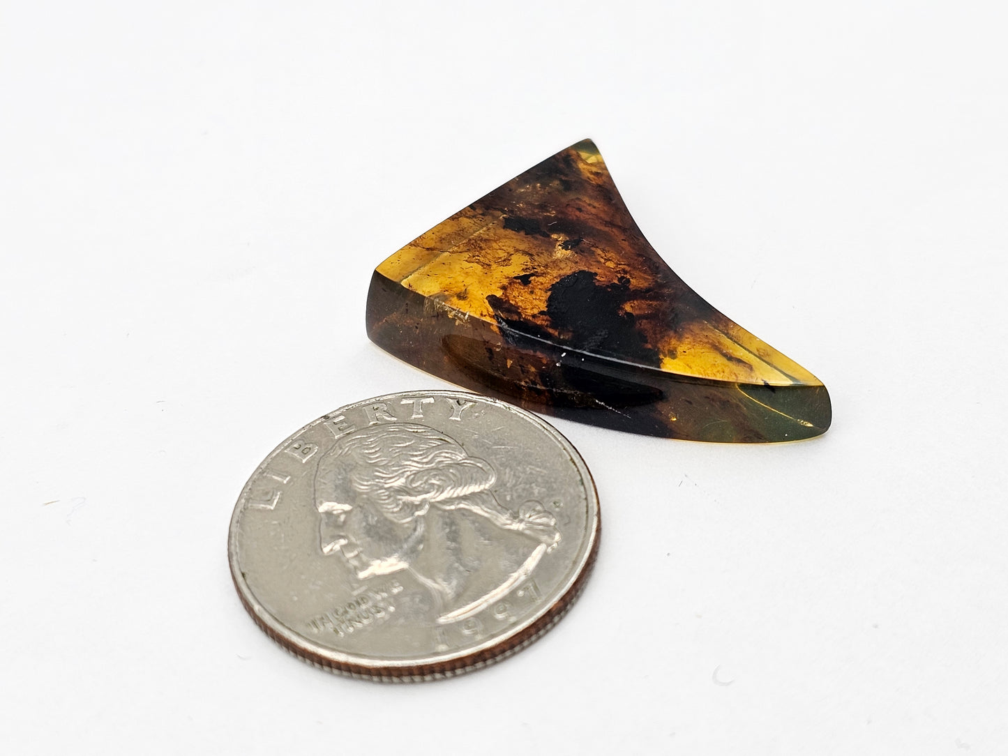 Amber authentic cabochon large