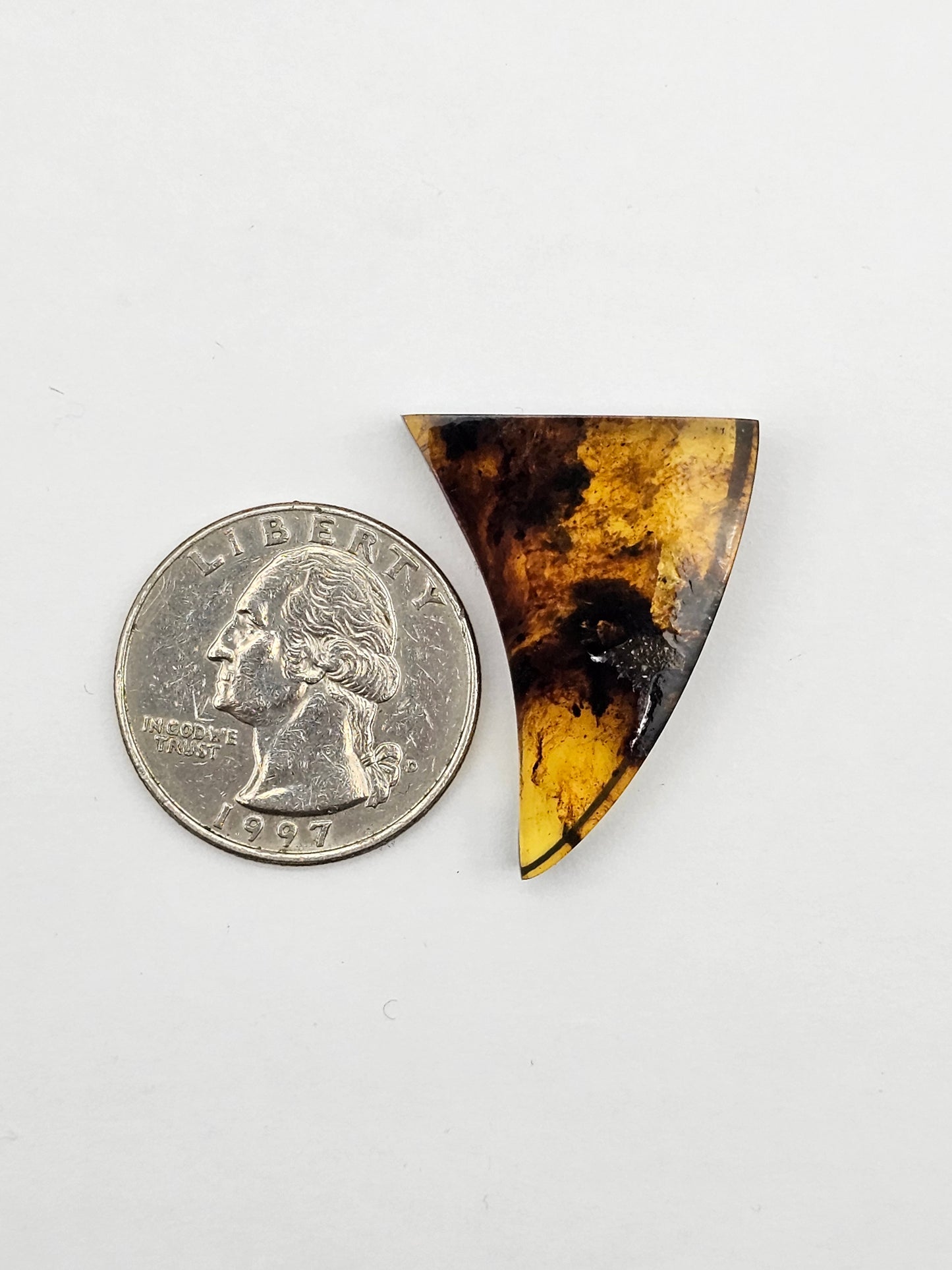 Amber authentic cabochon large