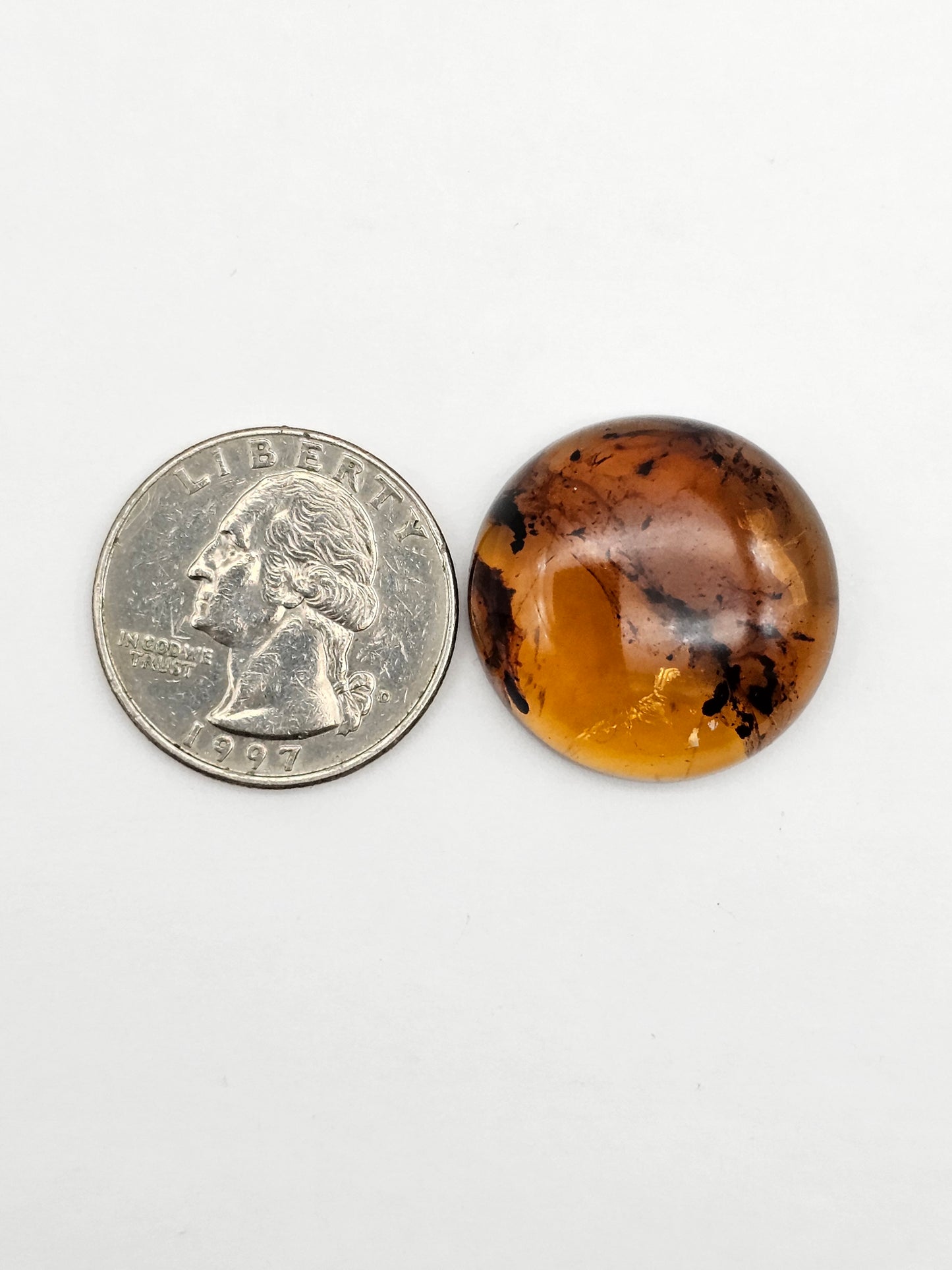 Amber authentic cabochon large
