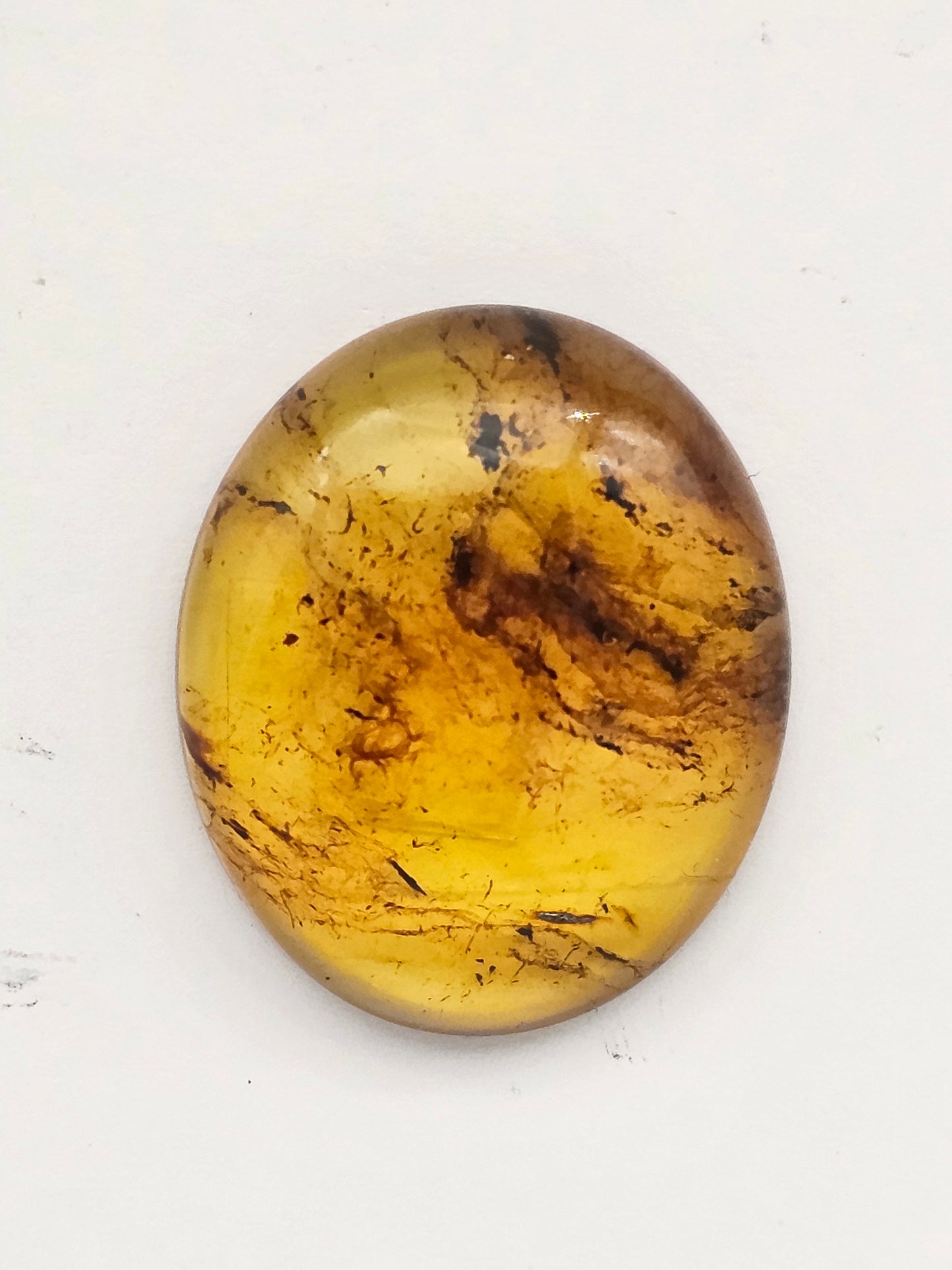 Amber authentic cabochon large