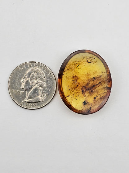 Amber authentic cabochon large