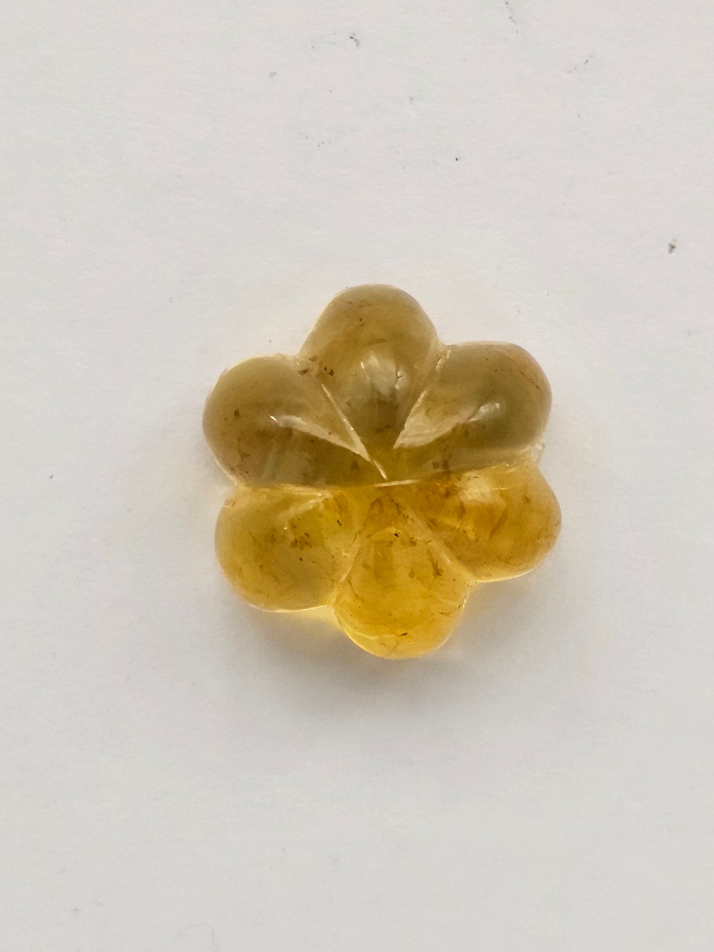 Amber authentic flower cabochon large