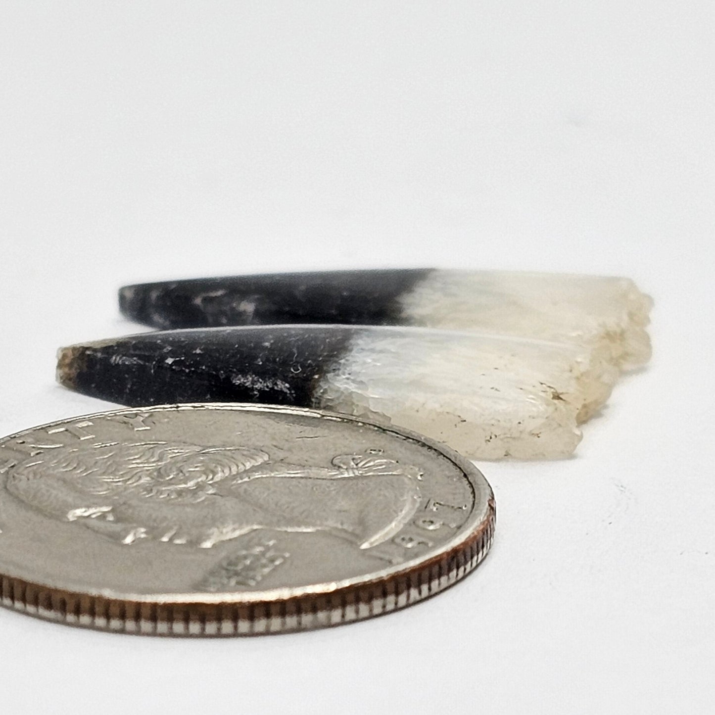 Yin Yang Agate Cabochon Pair