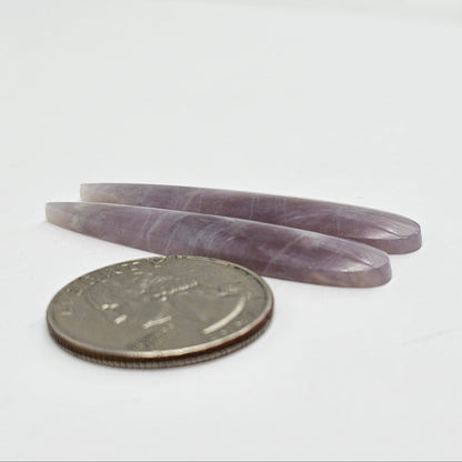 Purple Agate Cabochon Pair