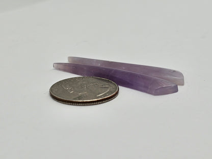 Purple Agate Cabochon Pair