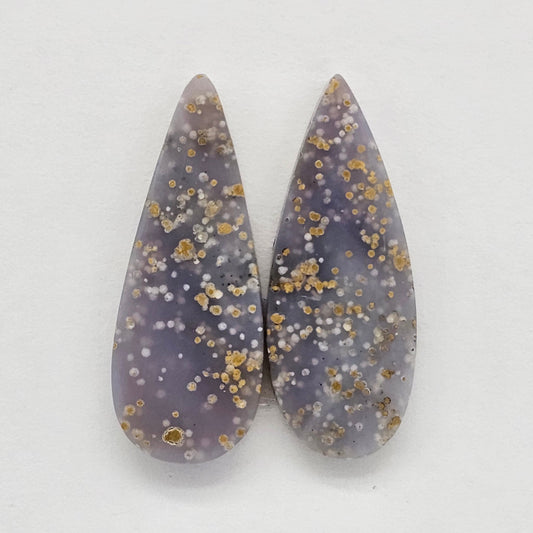 Grape Agate Cabochon Pair