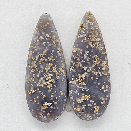 Grape Agate Cabochon Pair