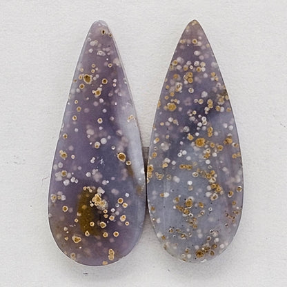 Grape Agate Cabochon Pair