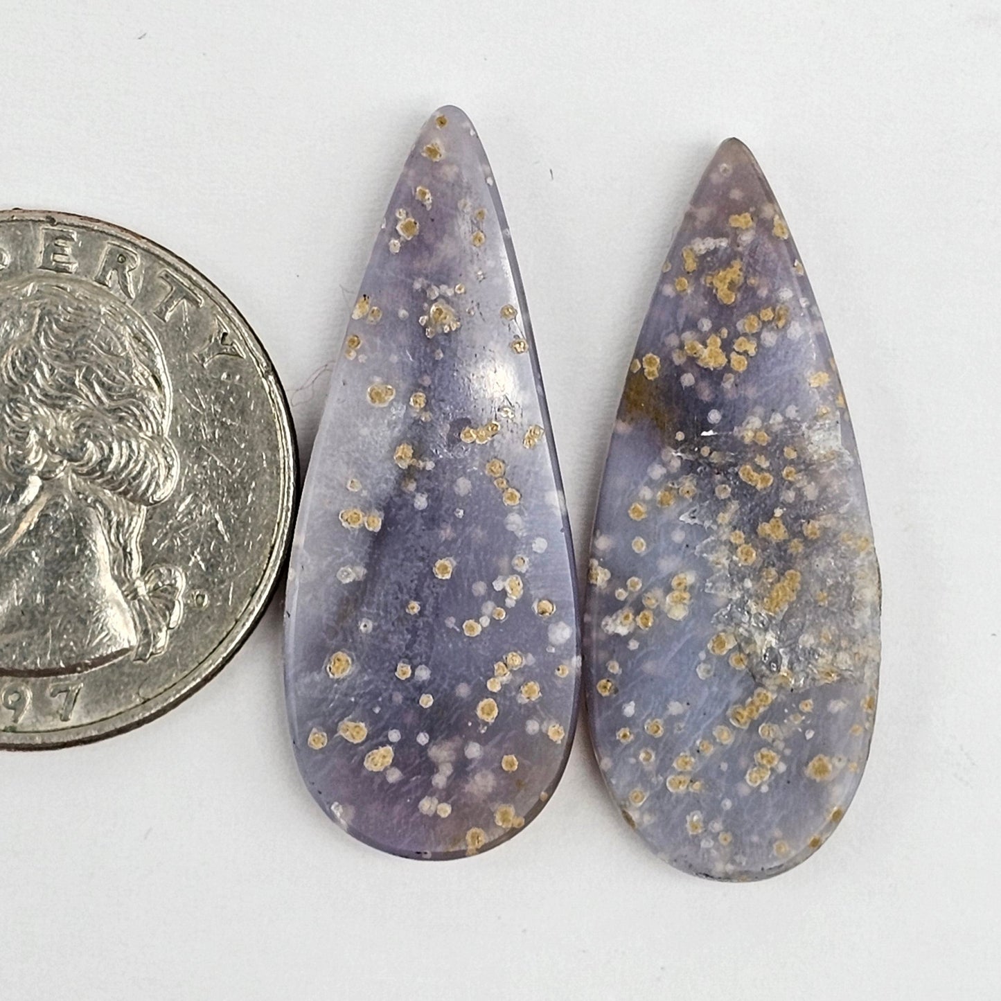 Grape Agate Cabochon Pair