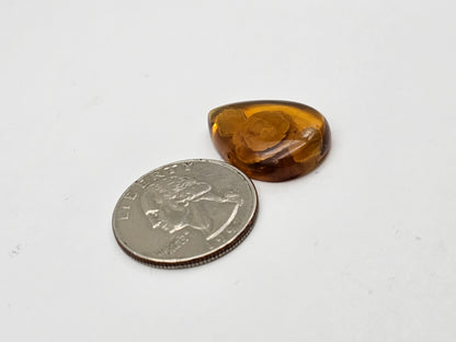 Amber authentic intaglio cabochon large