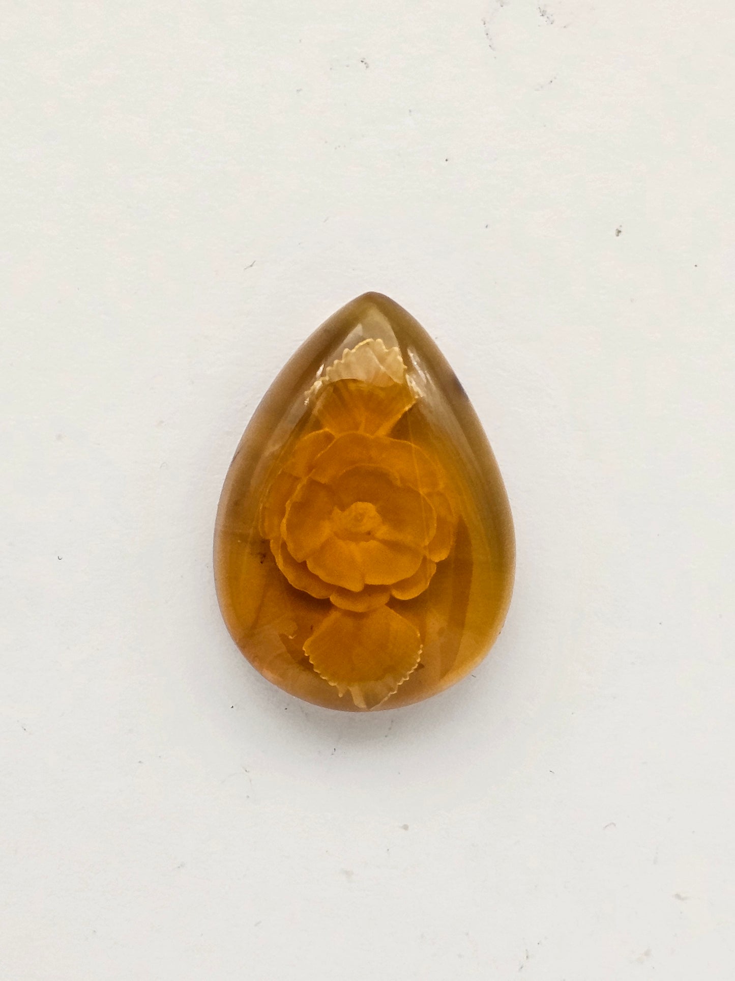 Amber authentic intaglio cabochon large