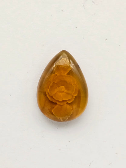 Amber authentic intaglio cabochon large
