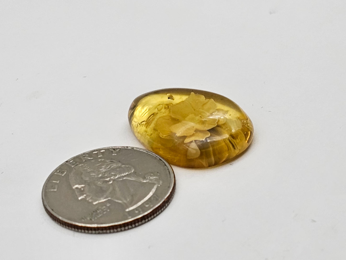 Amber authentic intaglio cabochon large