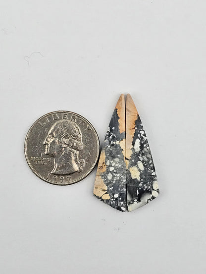 Maligano Jasper cabochon pair