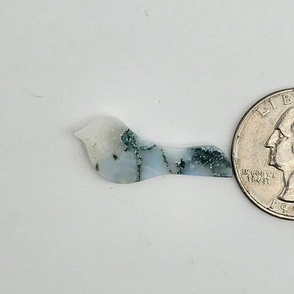 Moss Agate Bird Cabochon