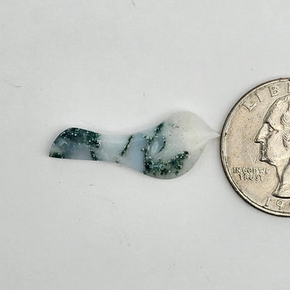 Moss Agate Bird Cabochon