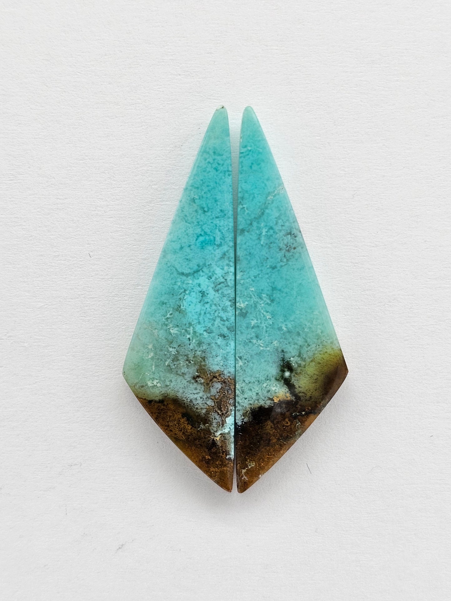 Chrysocolla Cabochon Pair