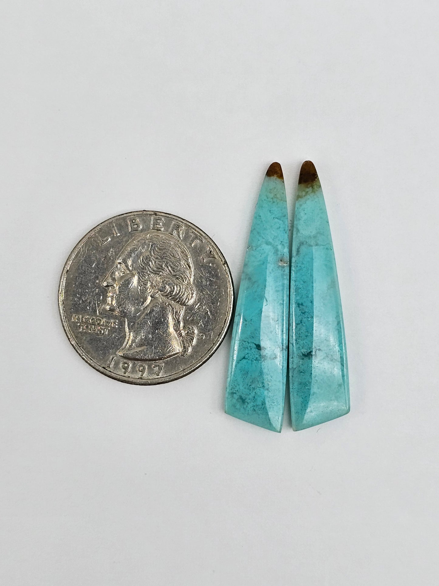 Chrysocolla Cabochon Pair