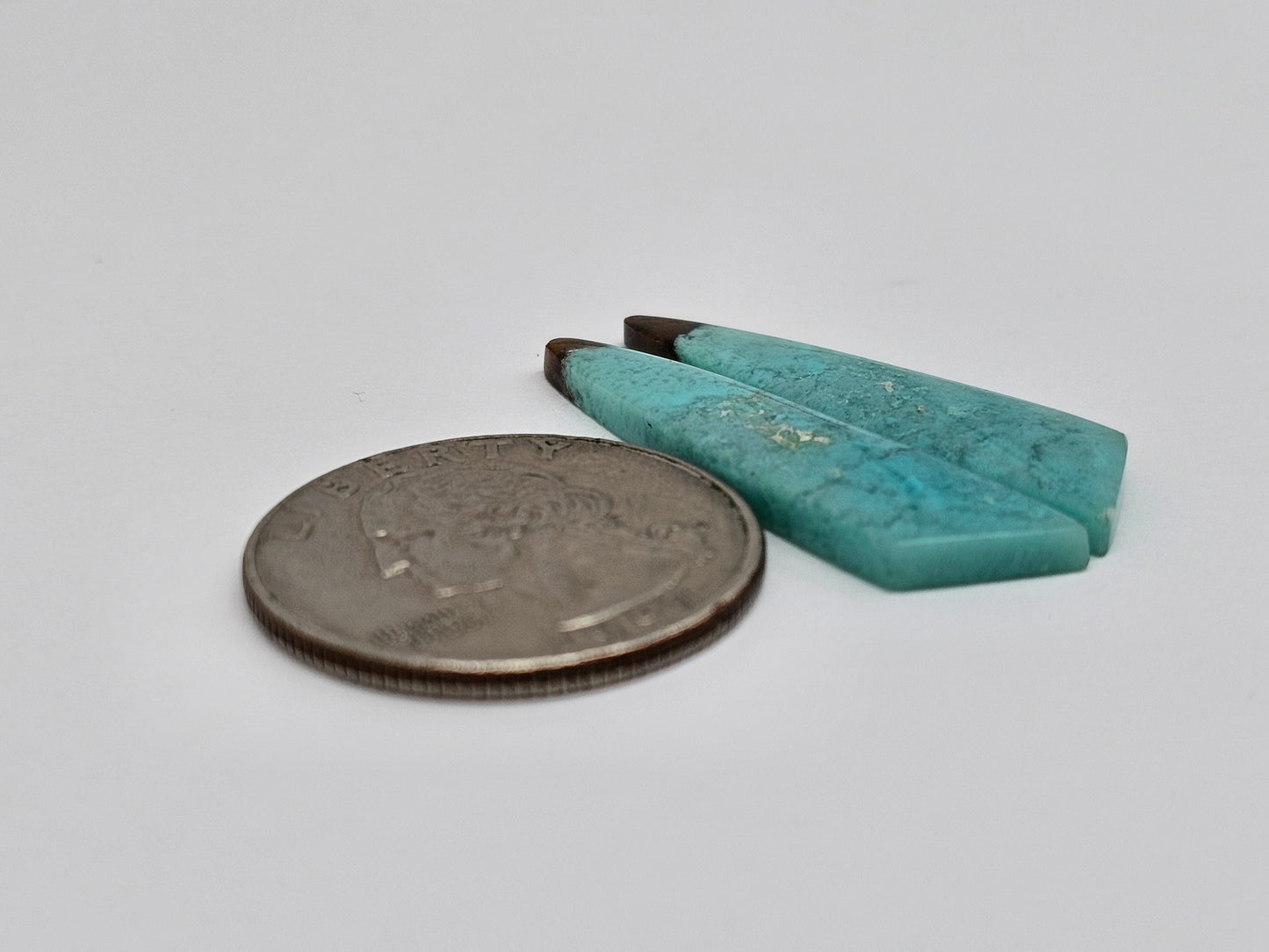 Chrysocolla Cabochon Pair