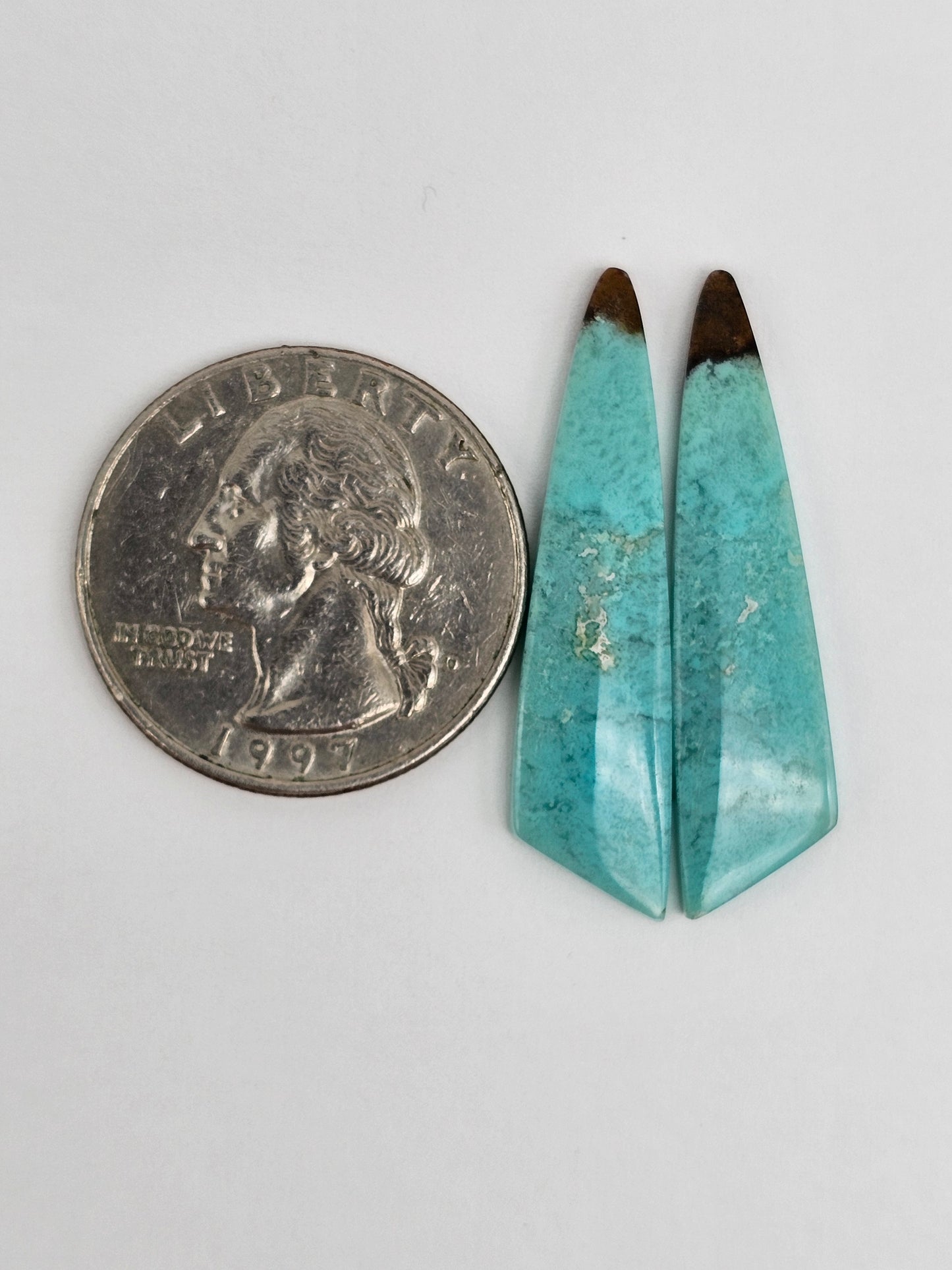 Chrysocolla Cabochon Pair