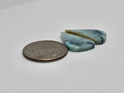 Chrysocolla Cabochon Pair